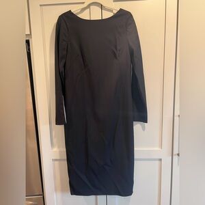NWOT - Banana Republic Black Long Sleeve Midi Dress - 8